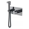 Смеситель гигиенический STICK Shine Gun Metal c ручкой DIAMOND