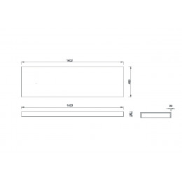 Столешница прямая FLAT 140см
