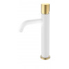 Смеситель STICK для умыв. выс. WHITE TOUCH GOLD_Комплект