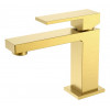 Cмеситель для умывальника Qubic Matt Gold