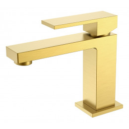 Cмеситель для умывальника Qubic Matt Gold