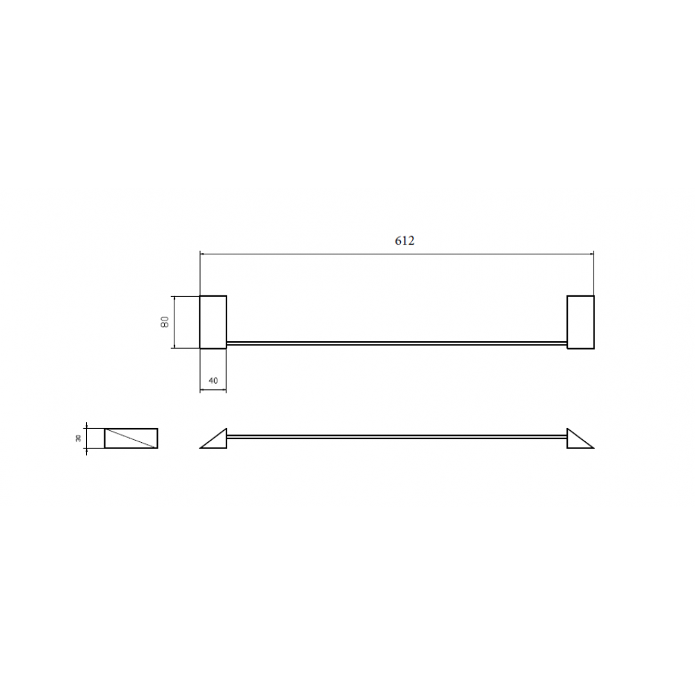 Держатель для полотенца NEW VENTURO хром