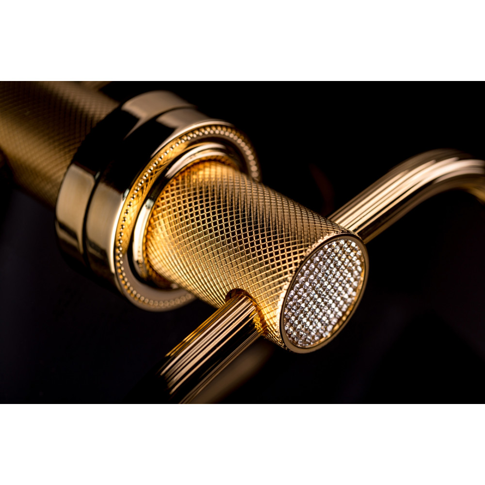 Полотенцедержатель кольцо ROYALE CRISTAL BLACK GOLD