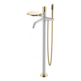 Смеситель STICK напольный WHITE DIAMOND GOLD