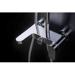Душевая стойка со смесителем, GunMetall, SPECTRE 