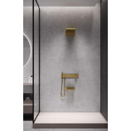 Встроенная душевая система  с изливом ZODIAC, трехпозиционная Matt Gold
