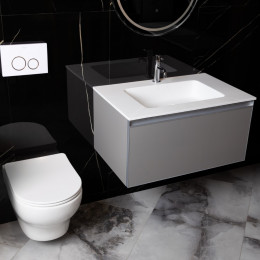 Унитаз подвесной FIORE Белый глянец c крышкой, функция Торнадо