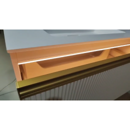 QUATRO 1 100CM тумба без раковины рифл DAPHNE профиль ANTHRACITE с подсветкой