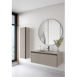 QUATRO 1 100CM тумба без раковины рифл DAPHNE профиль ANTHRACITE с подсветкой
