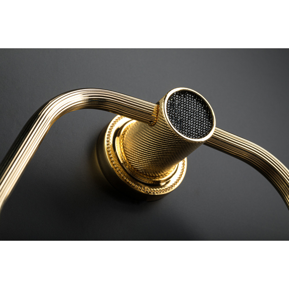 Полотенцедержатель кольцо ROYALE CRISTAL BLACK GOLD