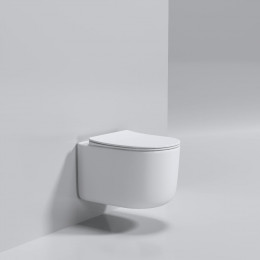 Flow подвесной унитаз матовый белый с крышкой, функция Торнадо