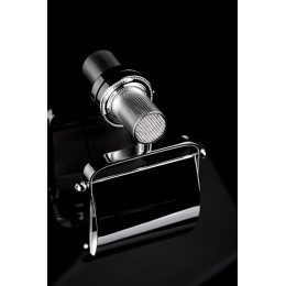Держатель для туалетной бумаги с крышкой ROYALE CRISTAL BLACK ХРОМ