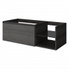 QUATRO 6 120см (80+40) тумба OAK ANTHRACITE профиль ANTHRACITE