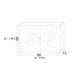 Зеркальный шкаф Vallessi 80 антрацит матовый с подстветкой