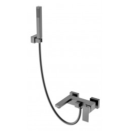 Смеситель для ванны с душем Qubic Matt Gun Metal