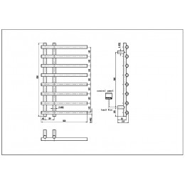 Полотенцесушитель электрический круглый сухой BRONZE