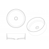 Раковина LV204 Corian Matt White 40*13см