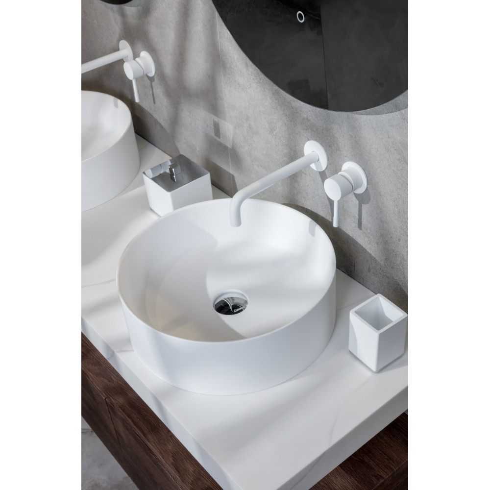 Раковина LV204 Corian Matt White 40*13см