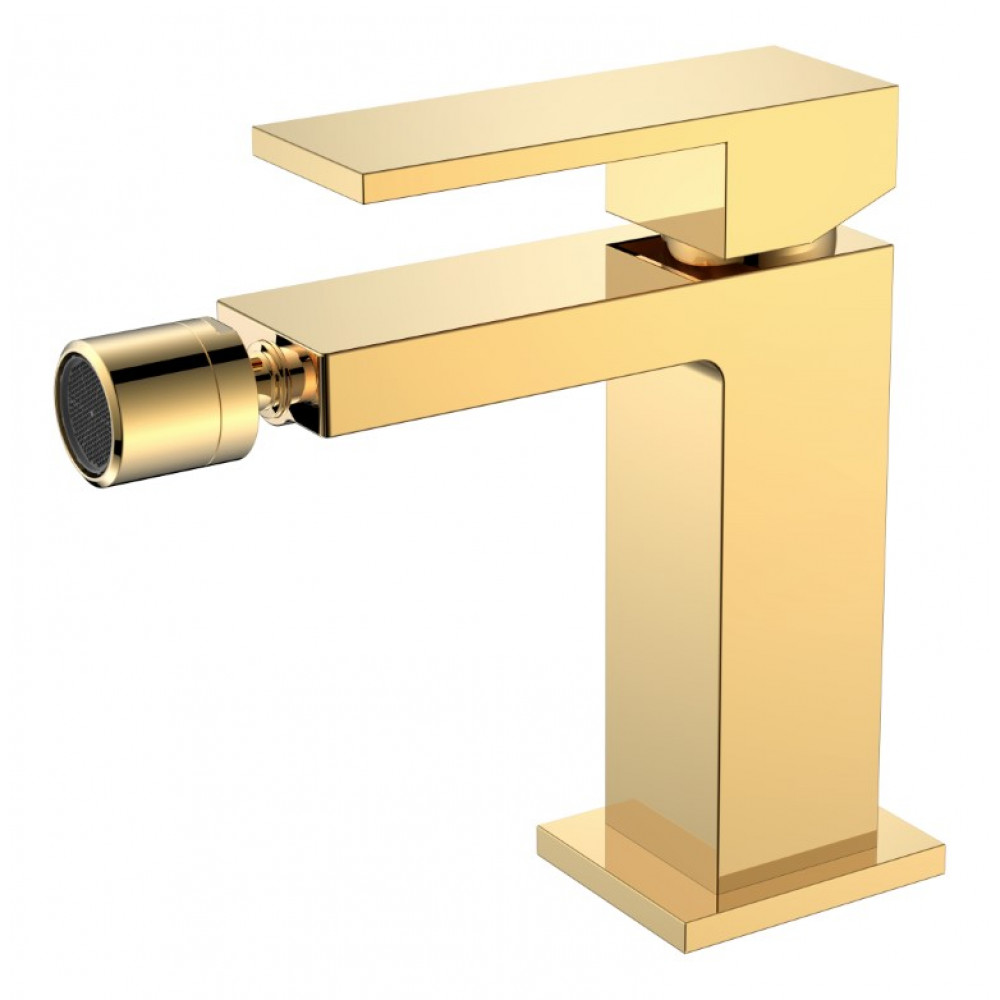 Смеситель для биде Qubic Shine Gold