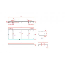 Столешница прямая FLAT CALACATTA 1210*460*70