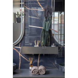 Полка настенная 60см Gun metal + 2 крючка