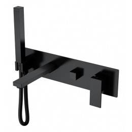 Смеситель для ванны встроенный Qubic Matt Black