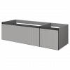 QUATRO 2 140см (100+40) тумба рифл LUNA FUGA профиль ANTHRACITE