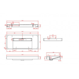 Столешница моноблок FLAT NERO MARQUINA (1210*452*80)