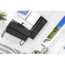 Пенал Vallessi 120*35*28,5cm Антрацит глянец