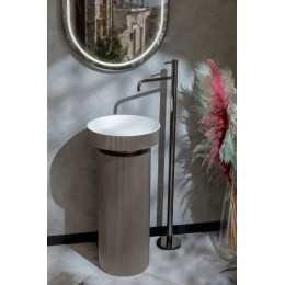 Смеситель для умывальника напольный Uno Shine Gun Metal