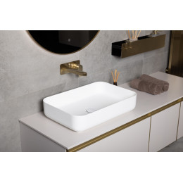 Раковина-чаша кориан прямоугольная матовая, Slim 600*400*130