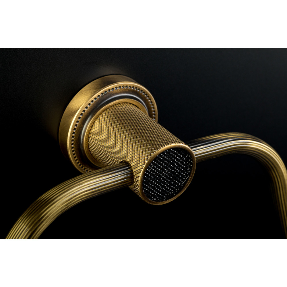 Полотенцедержатель кольцо ROYALE CRISTAL BLACK BR