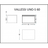 Ящик под столешницу 60см АНТРАЦИТ мат. VALLESSI UNO-S
