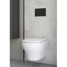 Унитаз подвесной с функцией биде FIORE Белый матовый c крышкой, функция Торнадо