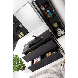 Пенал Vallessi 120*35*28,5cm Антрацит глянец