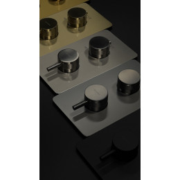 Смеситель встроенный с термостатом 2-х проходной NICKEL BRUSH