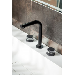 Смеситель на столешницу AURA на 3 отв. BLACK