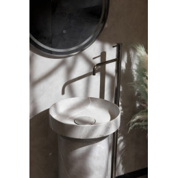 Смеситель для умывальника напольный Uno Shine Gun Metal