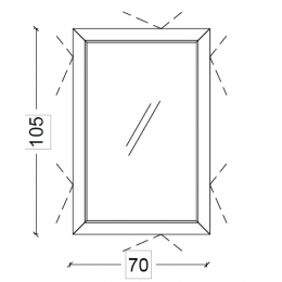 Зеркало Dolce Лиловый 105x70см