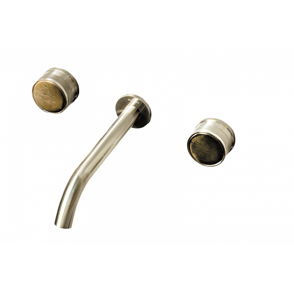 Смеситель из стены PRESTIGE на 3 отв. NICKEL BRUSH