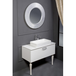 Зеркало SHINE серебро глянец с подсветкой d82