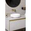 Раковина накладная рифленая Corian 400*130 Matte white