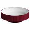 Раковина накладная рифленая Corian 400*130 Burgundy
