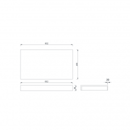Столешница прямая FLAT CALACATTA 610*460*70