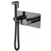 Смеситель гигиенический STICK Shine Gun Metal c ручкой TOUCH