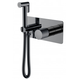 Смеситель гигиенический STICK Shine Gun Metal c ручкой TOUCH