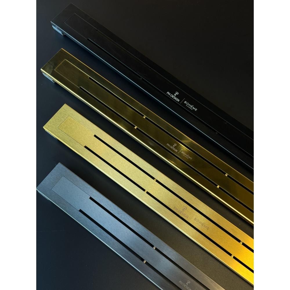 Душевой лоток Premium Trendy 60см, нерж.сталь GUN METAL