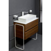 Тумба без раковины Vallessi 80*46cm DARK OAK мат. 2 полки,