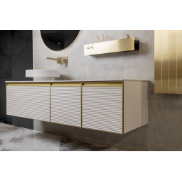 Раковина накладная рифленая Corian 400*130 Matte white