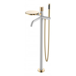 Смеситель STICK напольный WHITE DIAMOND GOLD